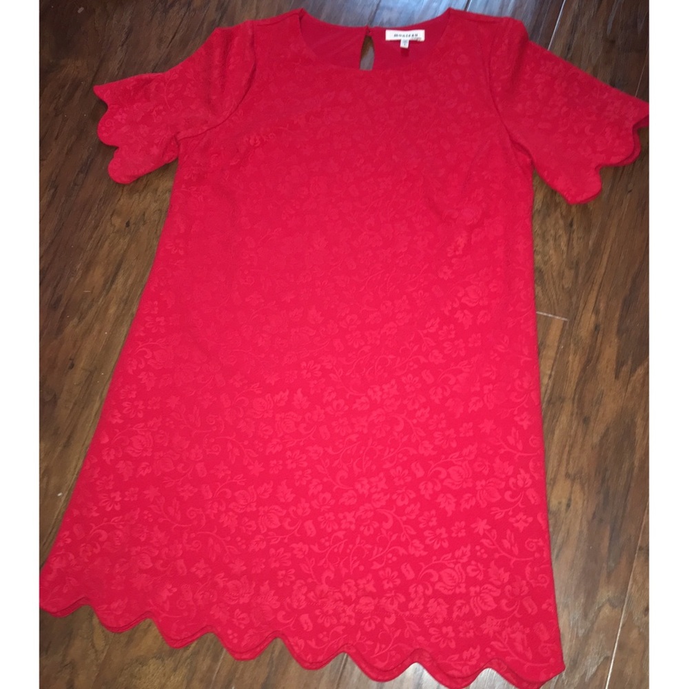 Monteau ❤️ Red Dress SZ L Short Sleeve
